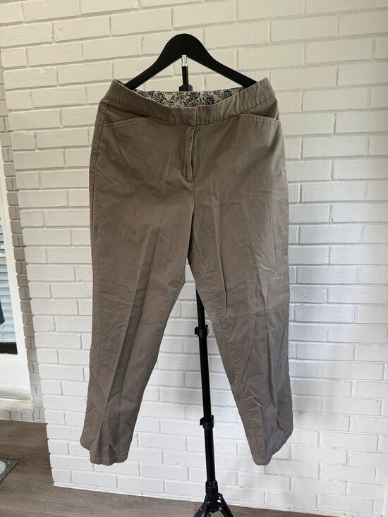 Appleseeds Pants - Appleseed’s Gray Slim Ankle Pants Women’s Size 12 Stretch Cotton Career